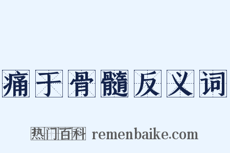 痛于骨髓反义词是什么意思的图片